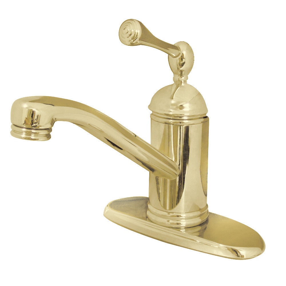 Single-Hole Bathroom Faucet in Polished Brass