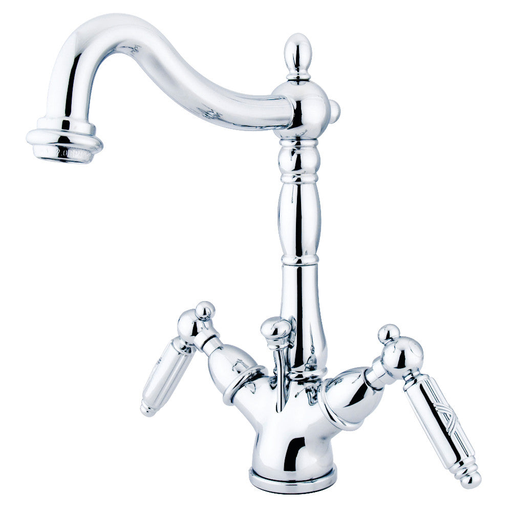 Victorian 4 Inch Centerset Bathroom Faucet in Polished Chrome