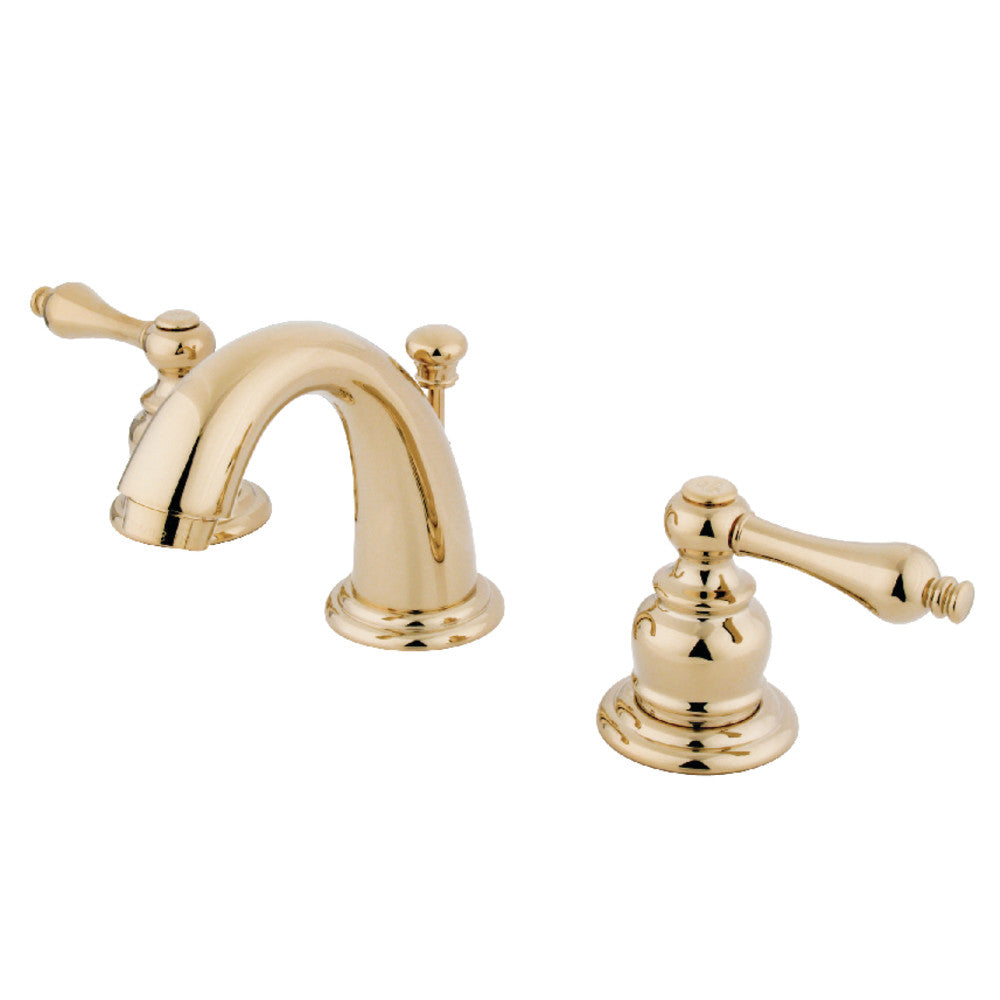 English Country Widespread Bathroom Faucet in Polished Brass