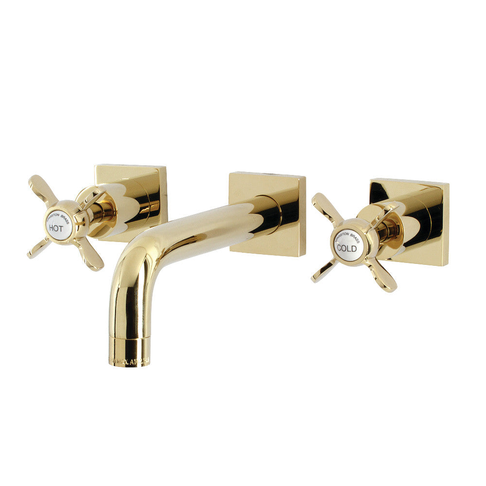 Essex Wall-Mount Bathroom Faucet in Polished Brass