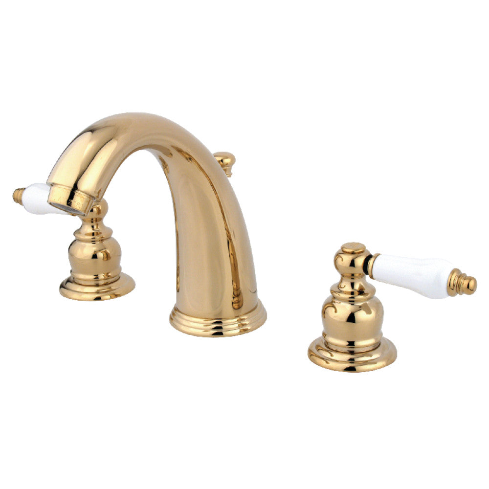 Victorian Widespread Bathroom Faucet in Polished Brass