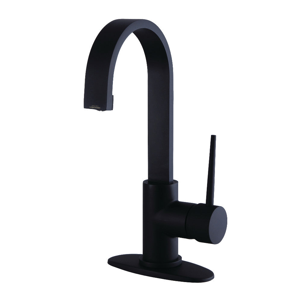 New York Single-Hole Bathroom Faucet in Matte Black