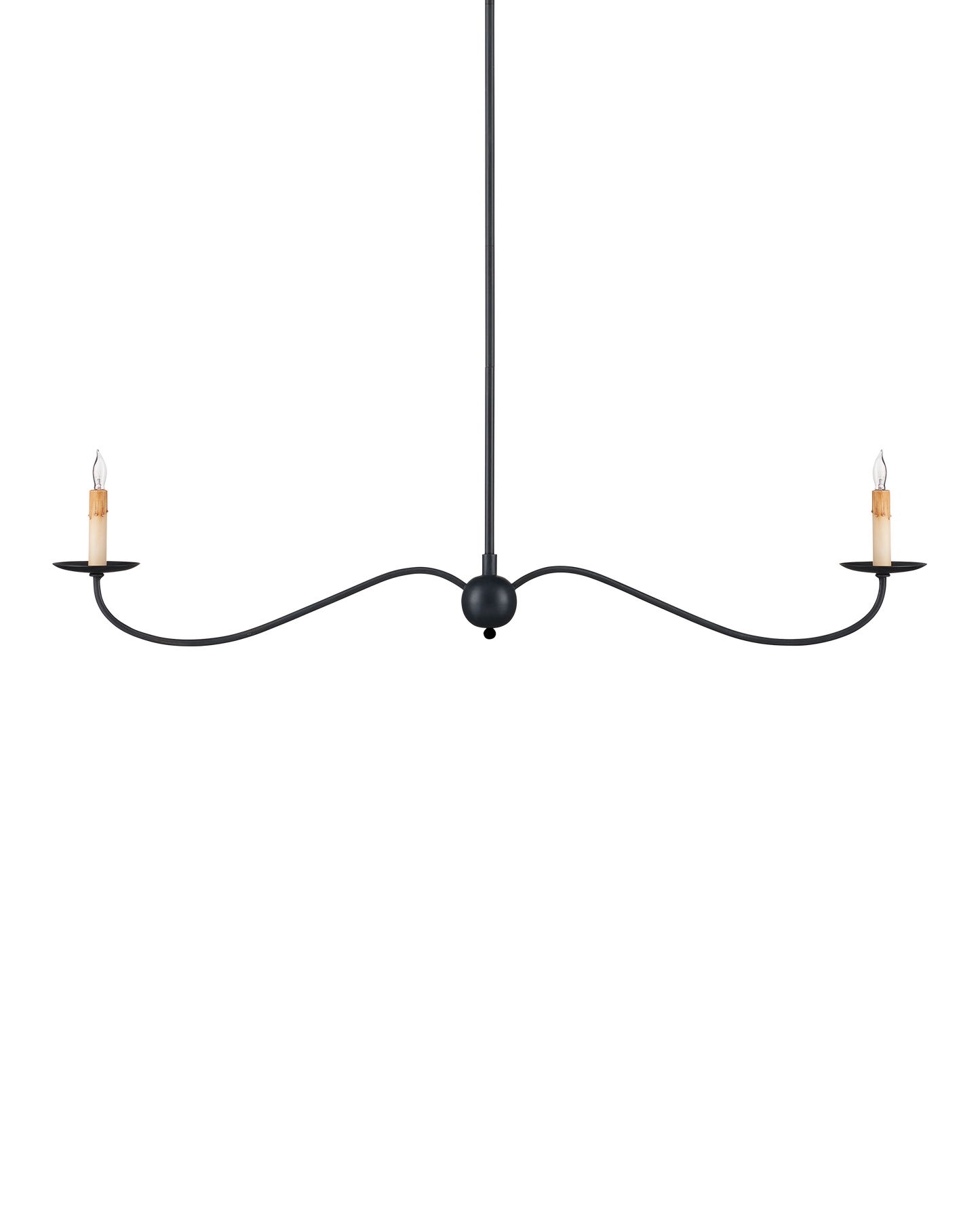 Saxon Black Linear Chandelier