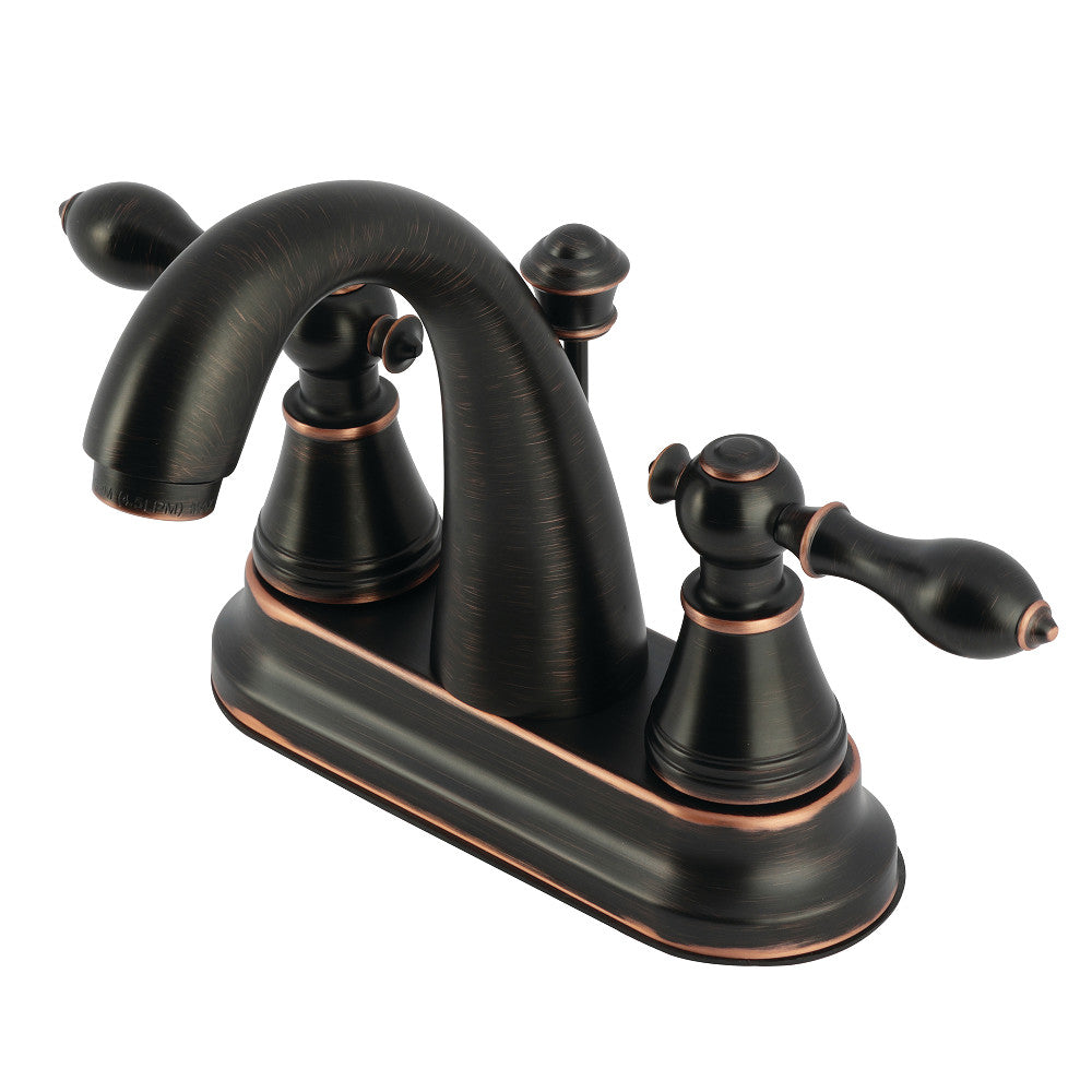 English Classic 4 Inch Centerset Bathroom Faucet in Naples Bronze