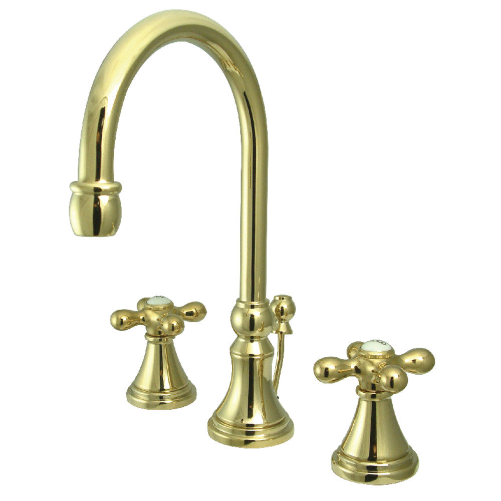 Governor Widespread Bathroom Faucet in Polished Brass