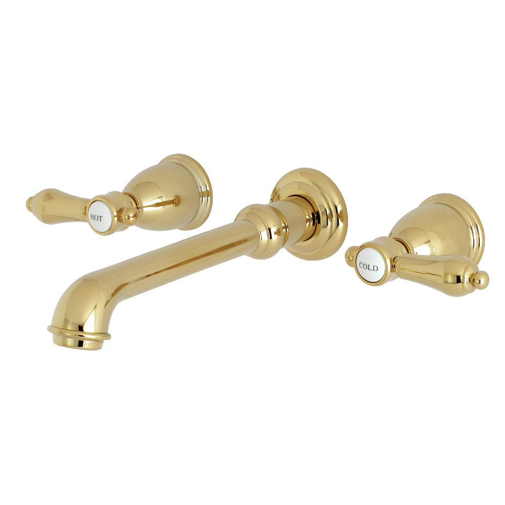 Heirloom Wall-Mount Bathroom Faucet in Polished Brass