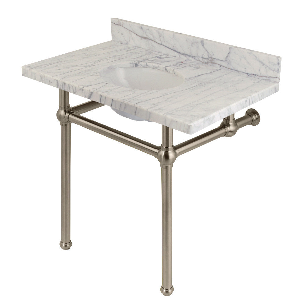 Templeton 36 Inch Console Sink in Carrara Marble