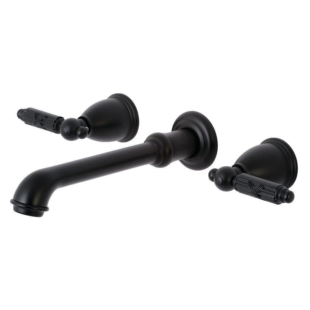 Georgian Wall-Mount Bathroom Faucet in Matte Black