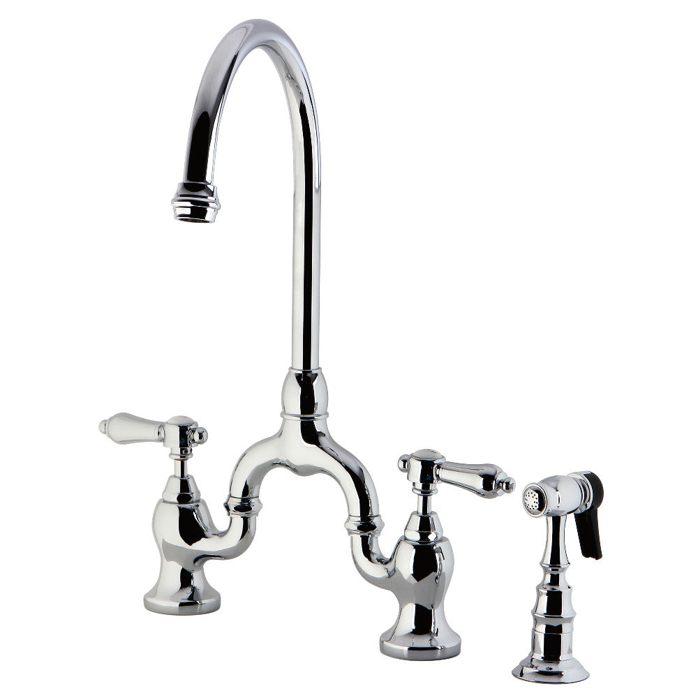 Heirloom Bridge Kitchen Faucet in Polished Chrome