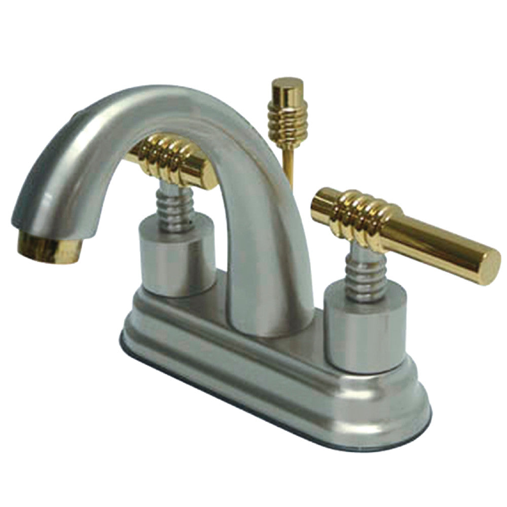 Milano 4 Inch Centerset Bathroom Faucet in Polished Chrome/Polished Brass