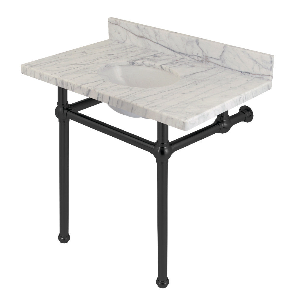 Templeton 36 Inch Console Sink in Carrara Marble