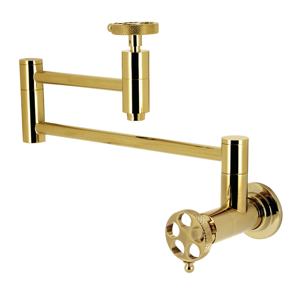 Webb Pot Filler Faucet in Polished Brass