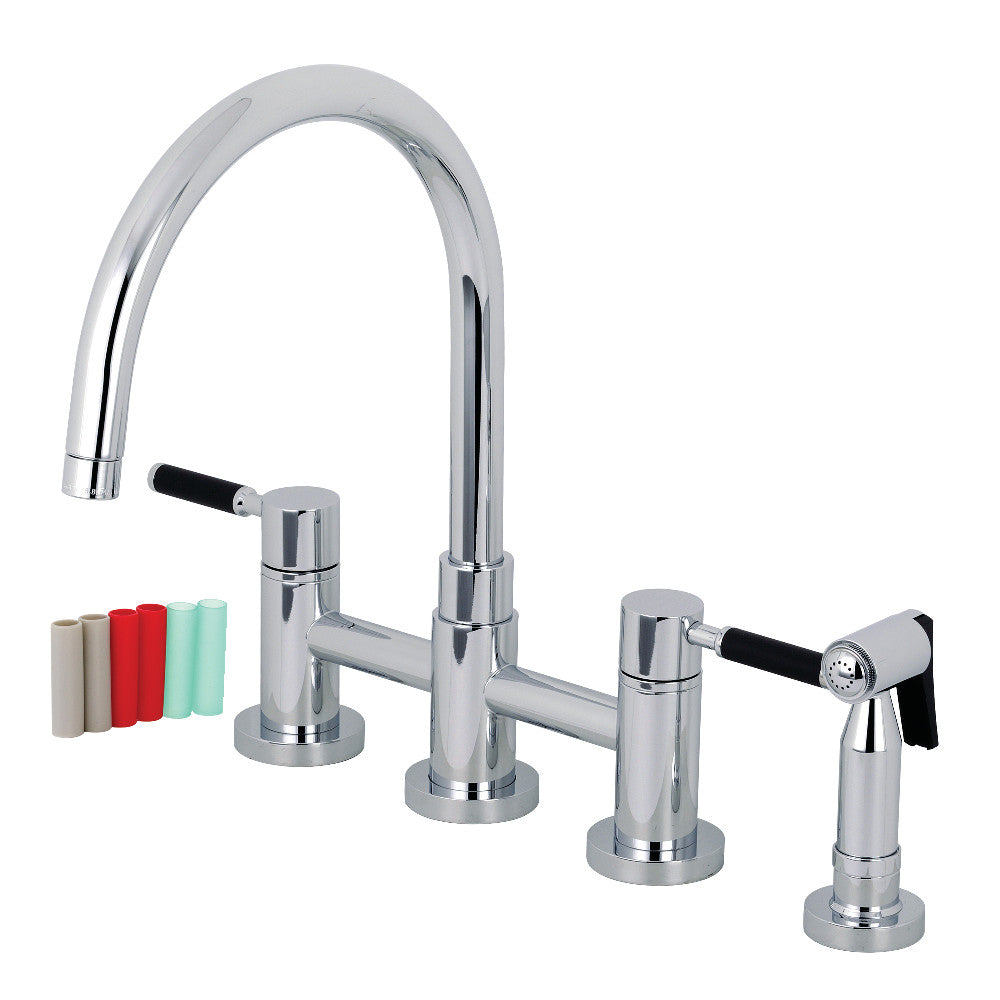 Kaiser Bridge Kitchen Faucet in Polished Chrome