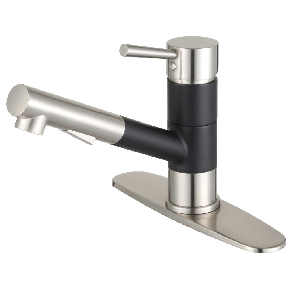 Concord Pull-Out Kitchen Faucet in Matte Black/Brushed Nickel