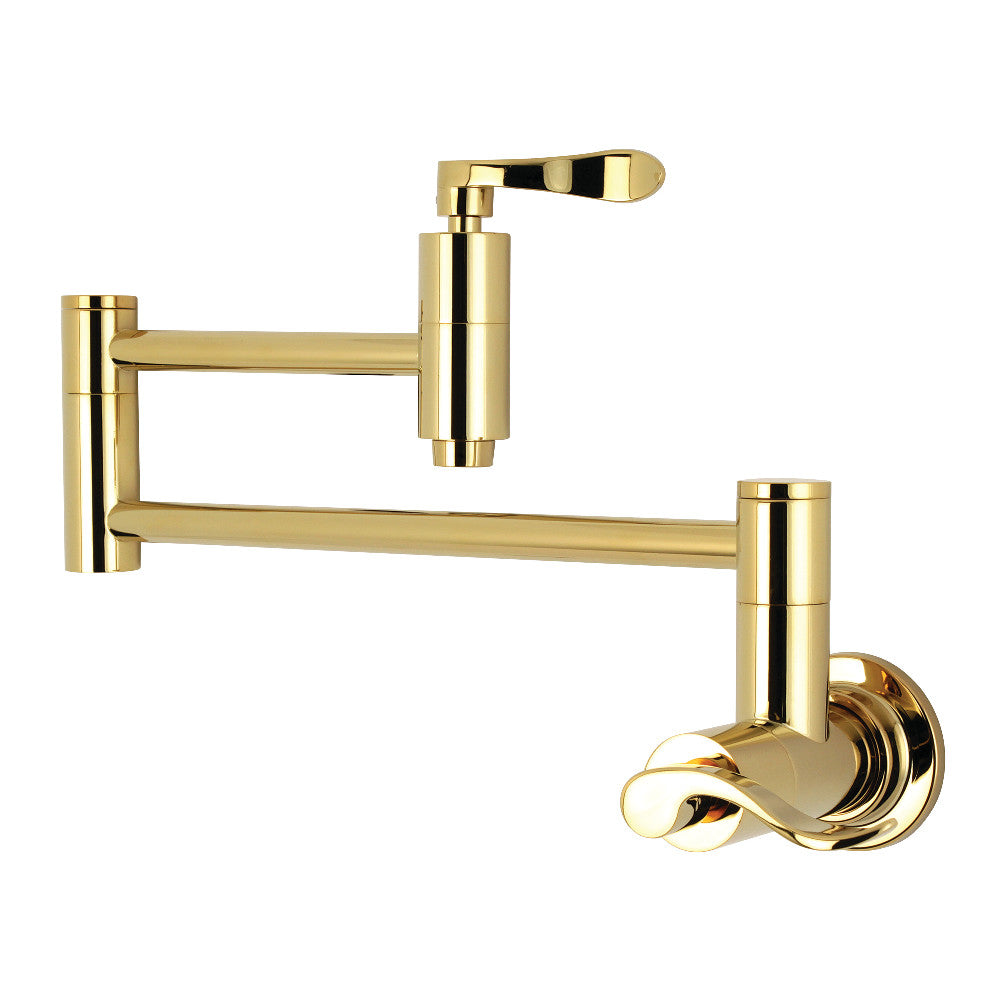 NuWave Pot Filler Faucet in Polished Brass