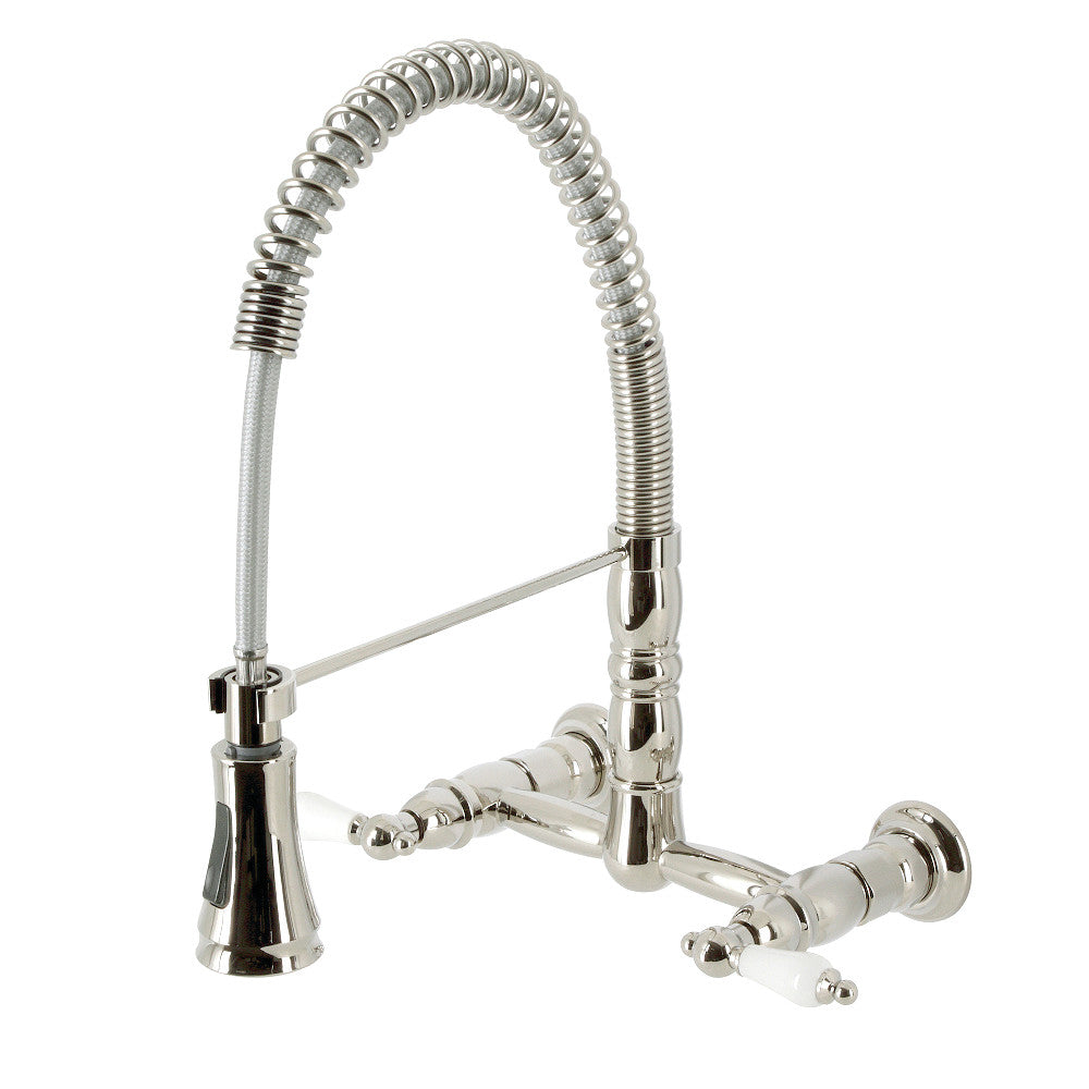 Heritage Pre-Rinse Kitchen Faucet in Polished Nickel