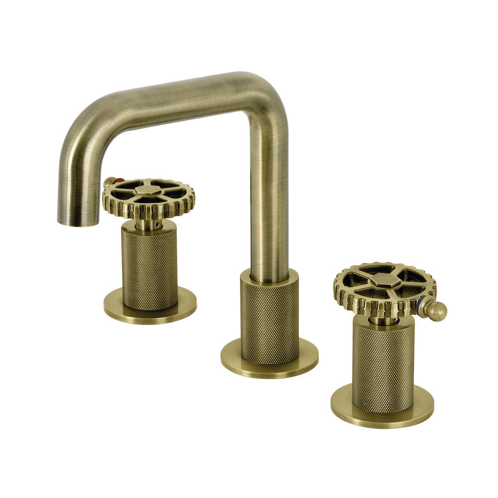 Fuller Widespread Bathroom Faucet in Antique Brass