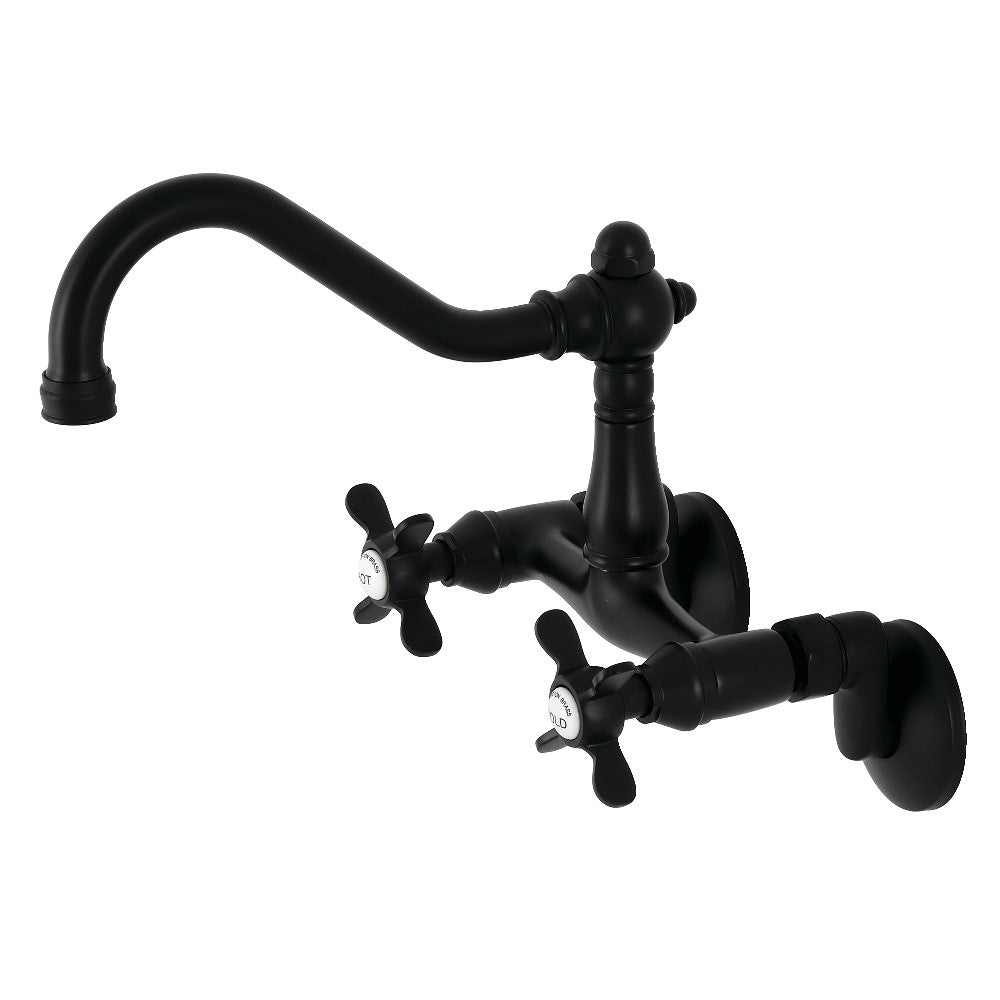 Essex Wall Mount Kitchen Faucet in Matte Black