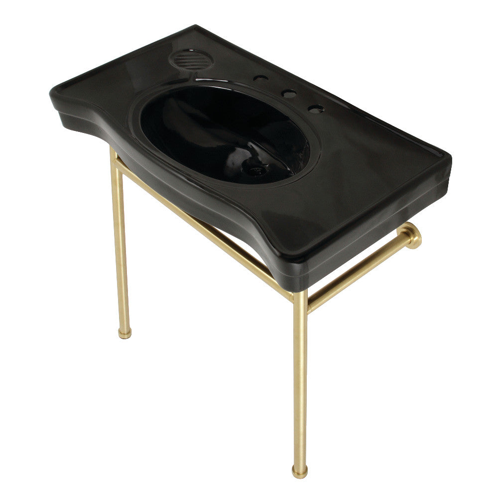 Bristol 35.81 Inch Console Sink in Brushed Brass