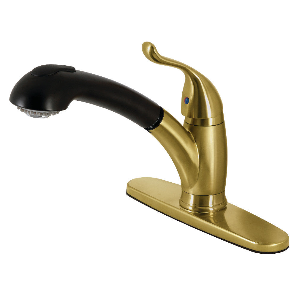 Yosemite Pull-Out Kitchen Faucet in Brushed Brass