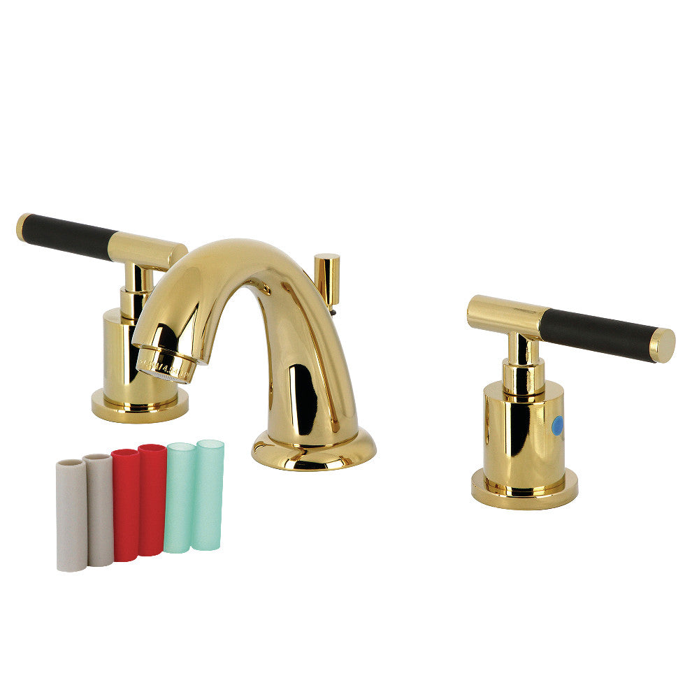 Kaiser Widespread Bathroom Faucet in Polished Brass