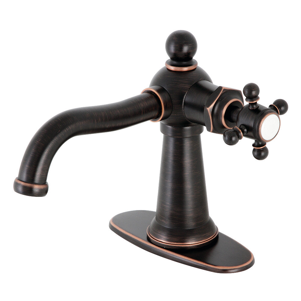 Nautical Single-Hole Bathroom Faucet in Naples Bronze