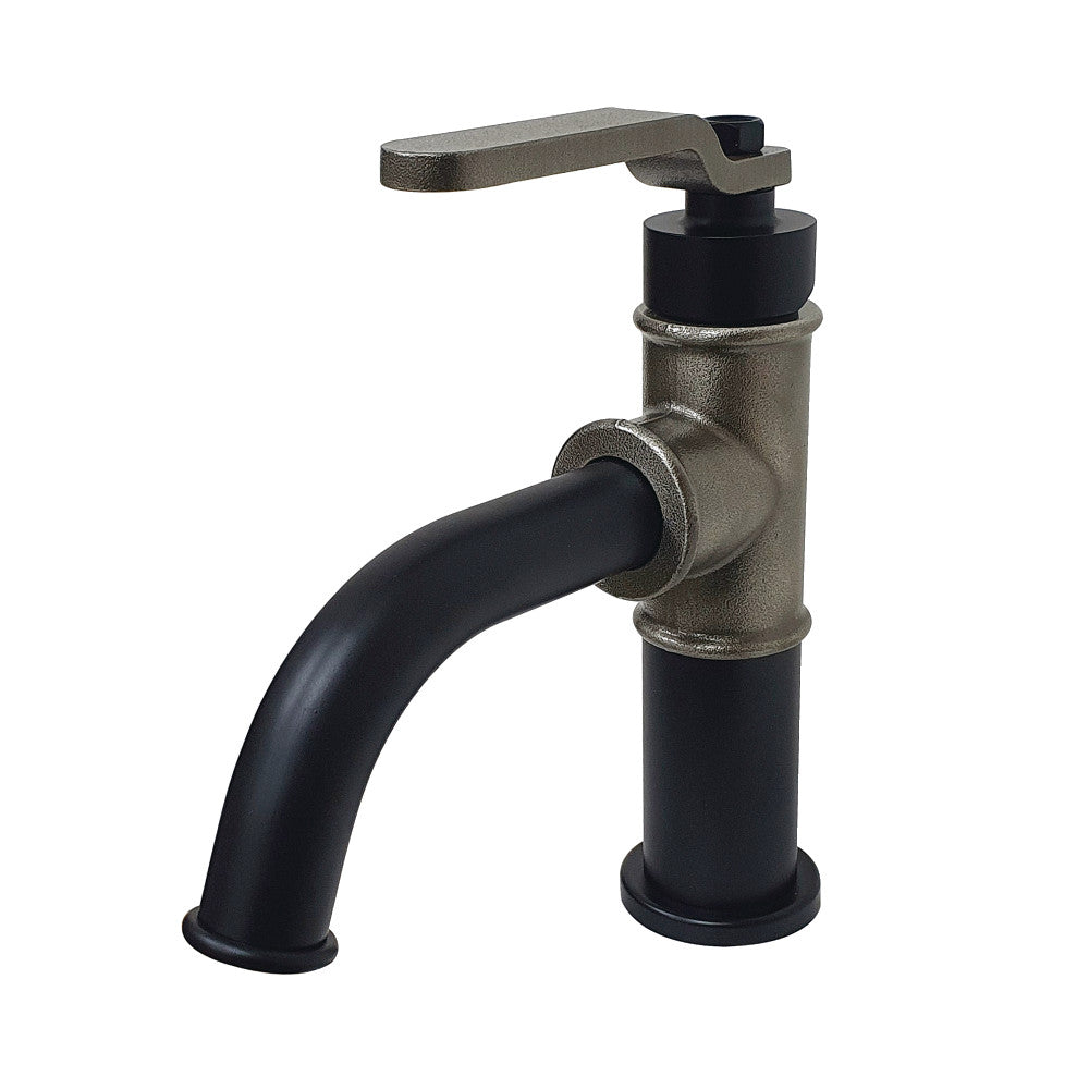 Whitaker Single-Hole Bathroom Faucet in Matte Black/Black Stainless