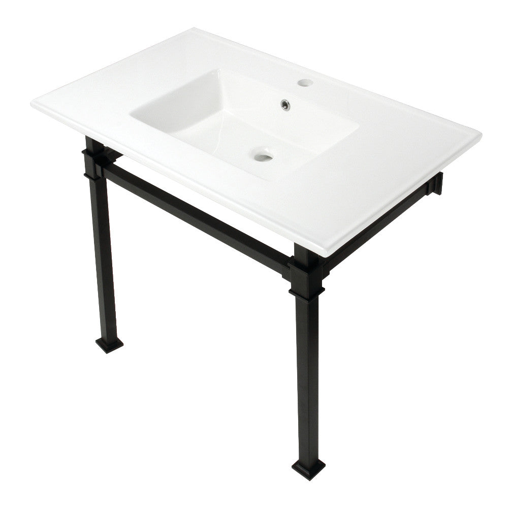 Monarch 37.38 Inch Console Sink in White