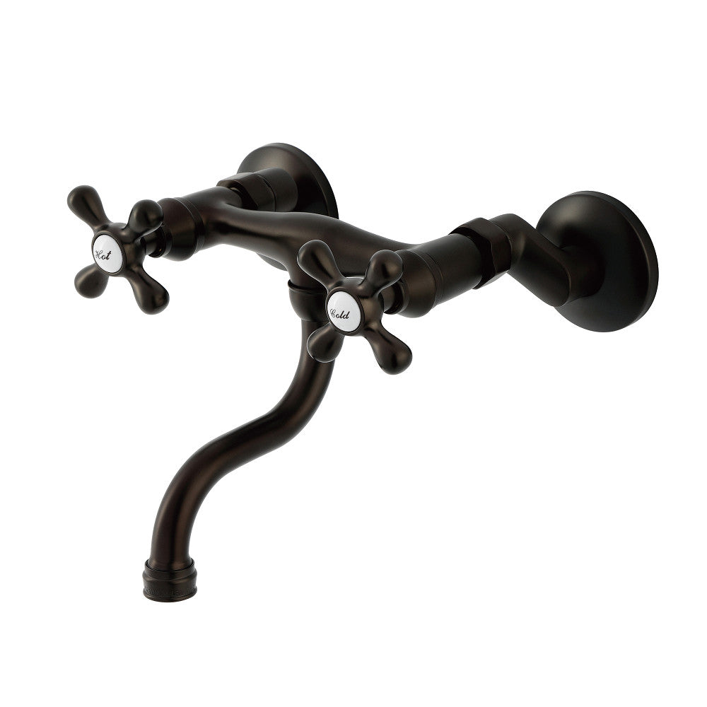Kingston Wall-Mount Bathroom Faucet in Oil Rubbed Bronze