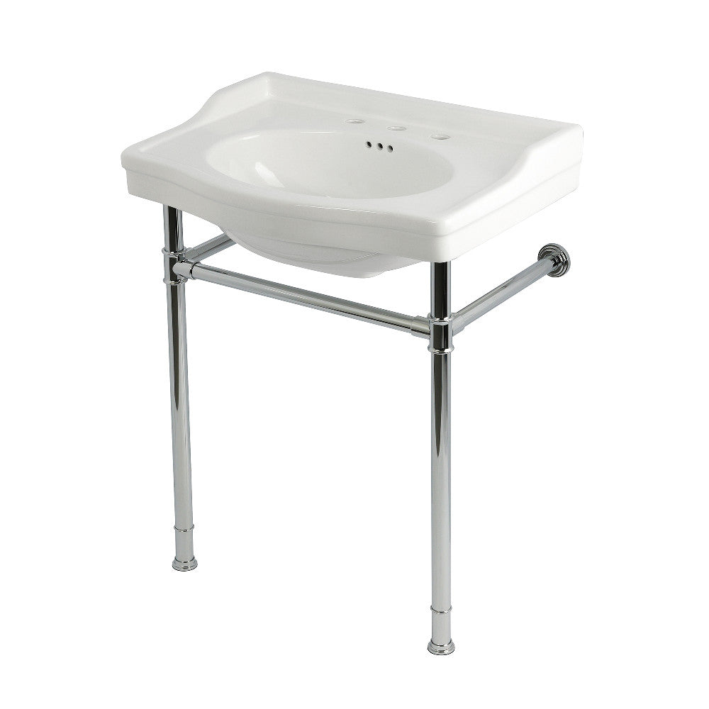 Victorian 29.94 Inch Console Sink in White