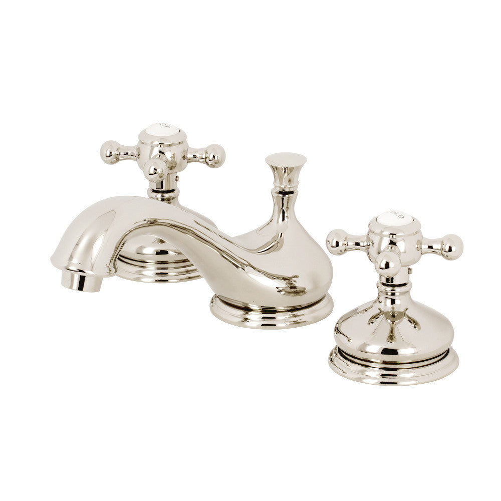 Vintage Widespread Bathroom Faucet in Polished Nickel