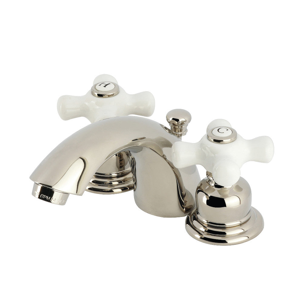 Victorian Mini-Widespread Bathroom Faucet in Polished Nickel