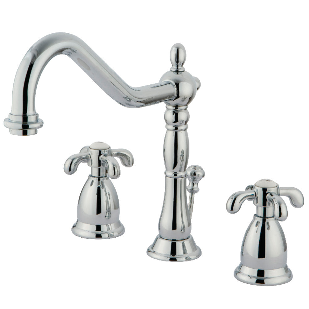 French Country Widespread Bathroom Faucet in Polished Chrome