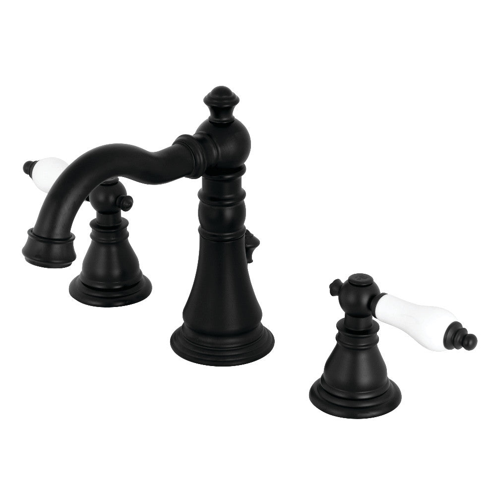 American Patriot Widespread Bathroom Faucet in Matte Black