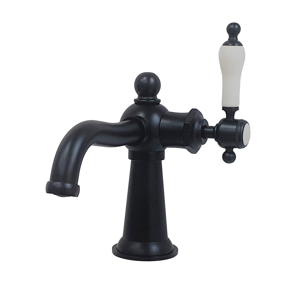 Nautical Single-Hole Bathroom Faucet in Matte Black