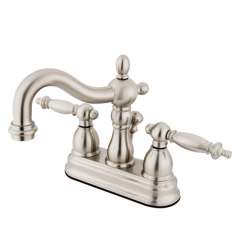 Heritage 4 Inch Centerset Bathroom Faucet in Brushed Nickel