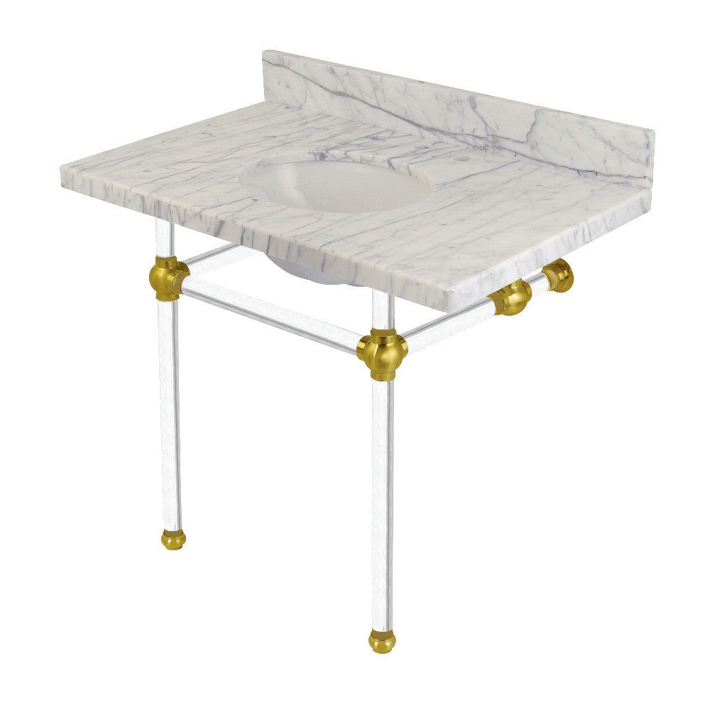 Templeton 36 Inch Console Sink in Carrara Marble