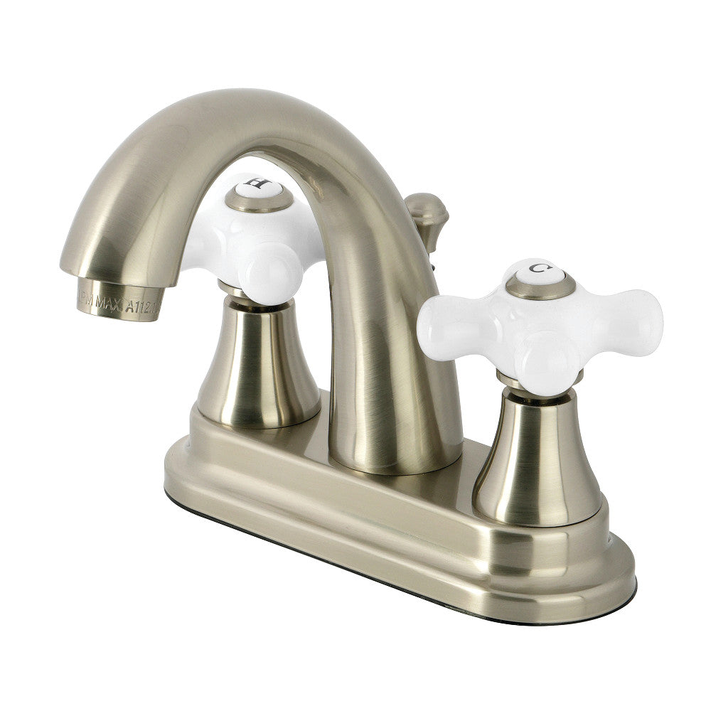 English Vintage 4 Inch Centerset Bathroom Faucet in Brushed Nickel