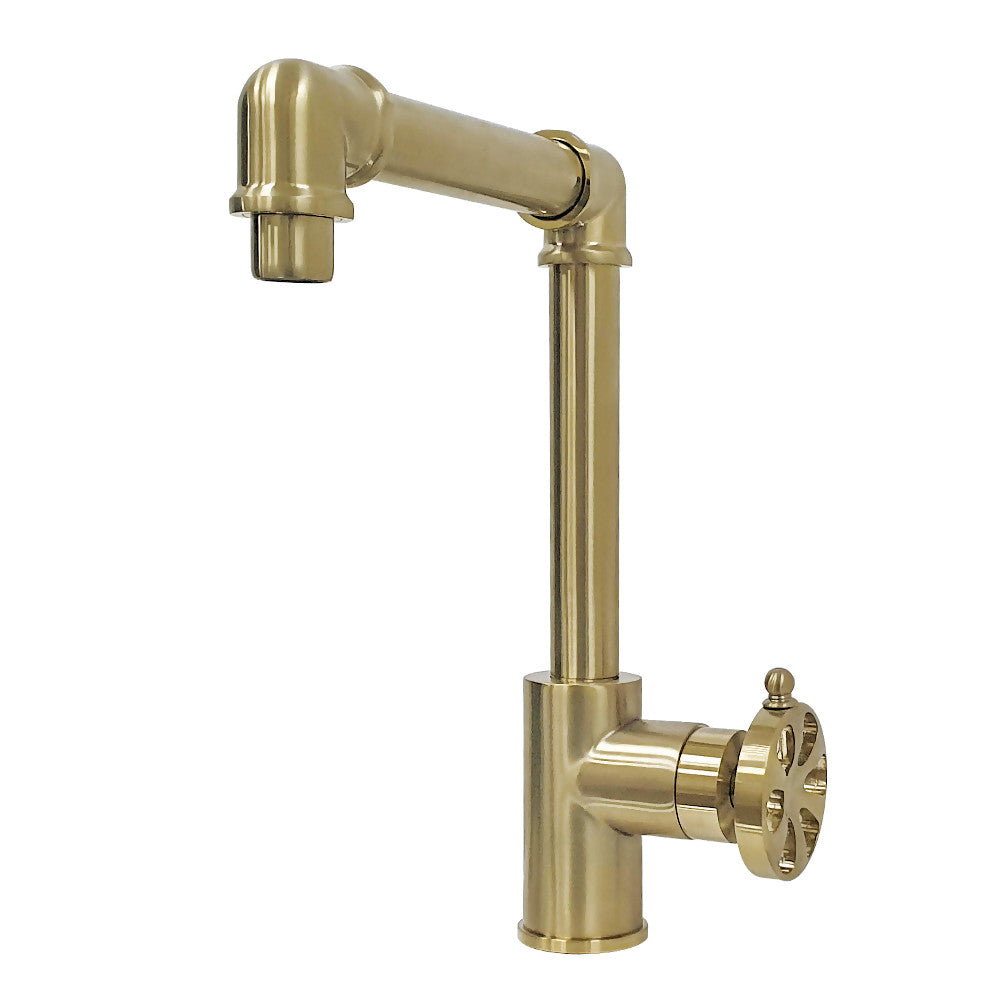 Belknap Single-Hole Bathroom Faucet in Brushed Brass