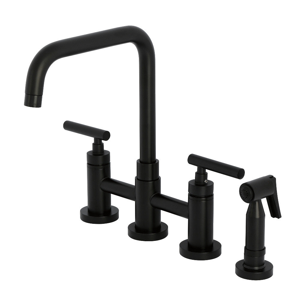 Manhattan Bridge Kitchen Faucet in Matte Black