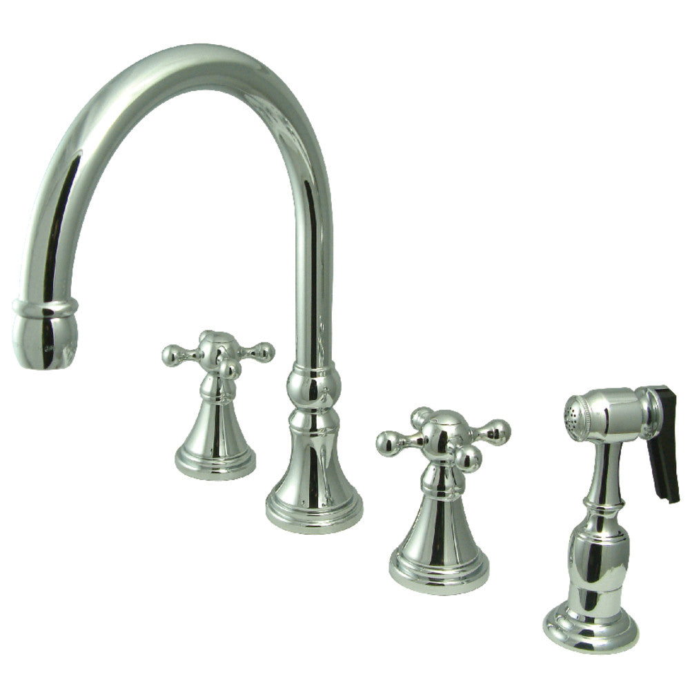Governor Widespread Kitchen Faucet in Polished Chrome