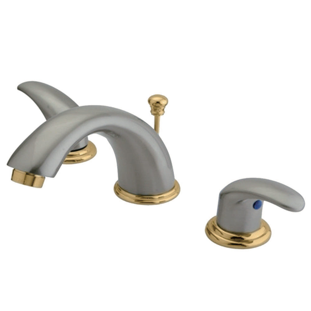Legacy Widespread Bathroom Faucet in Brushed Nickel/Polished Brass