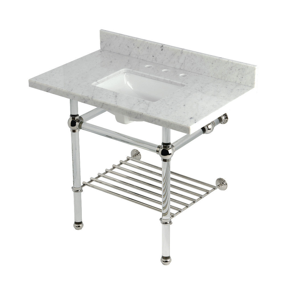 Templeton 36 Inch Console Sink in Carrara Marble