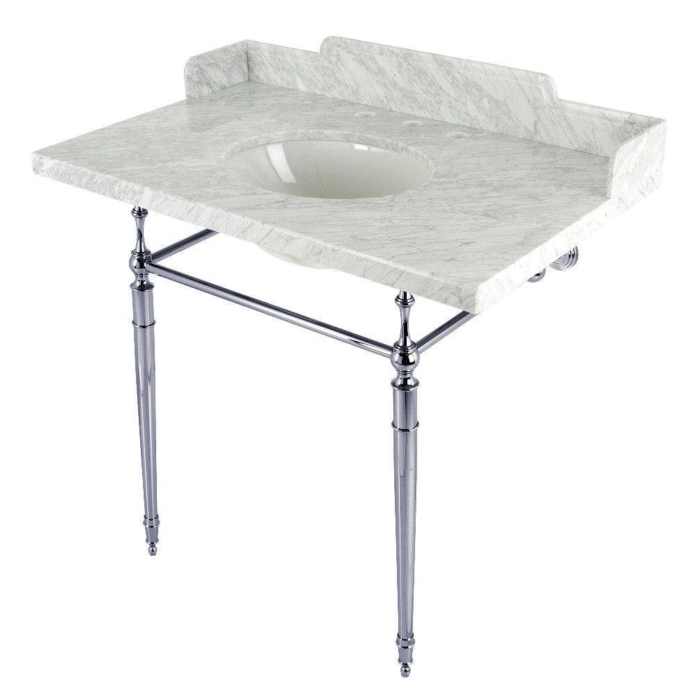 Habsburg 36 Inch Console Sink in Carrara Marble