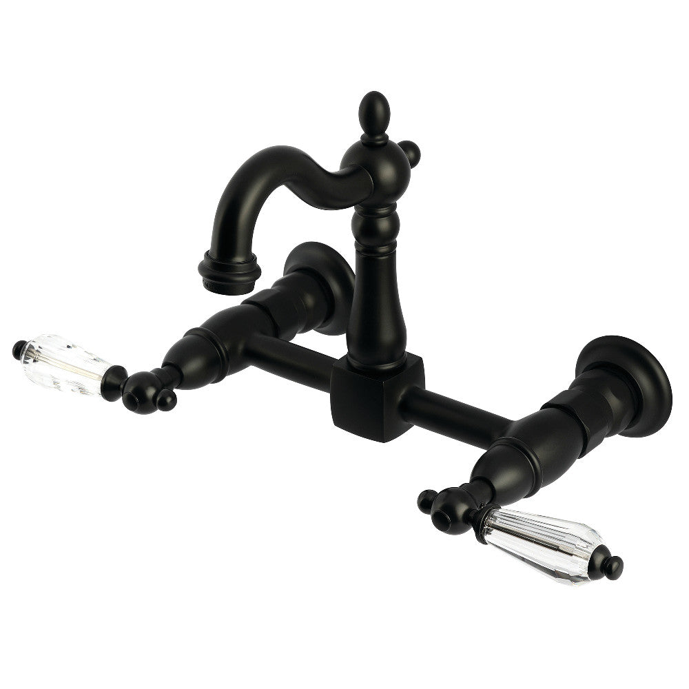 Willshire Wall Mount Kitchen Faucet in Matte Black