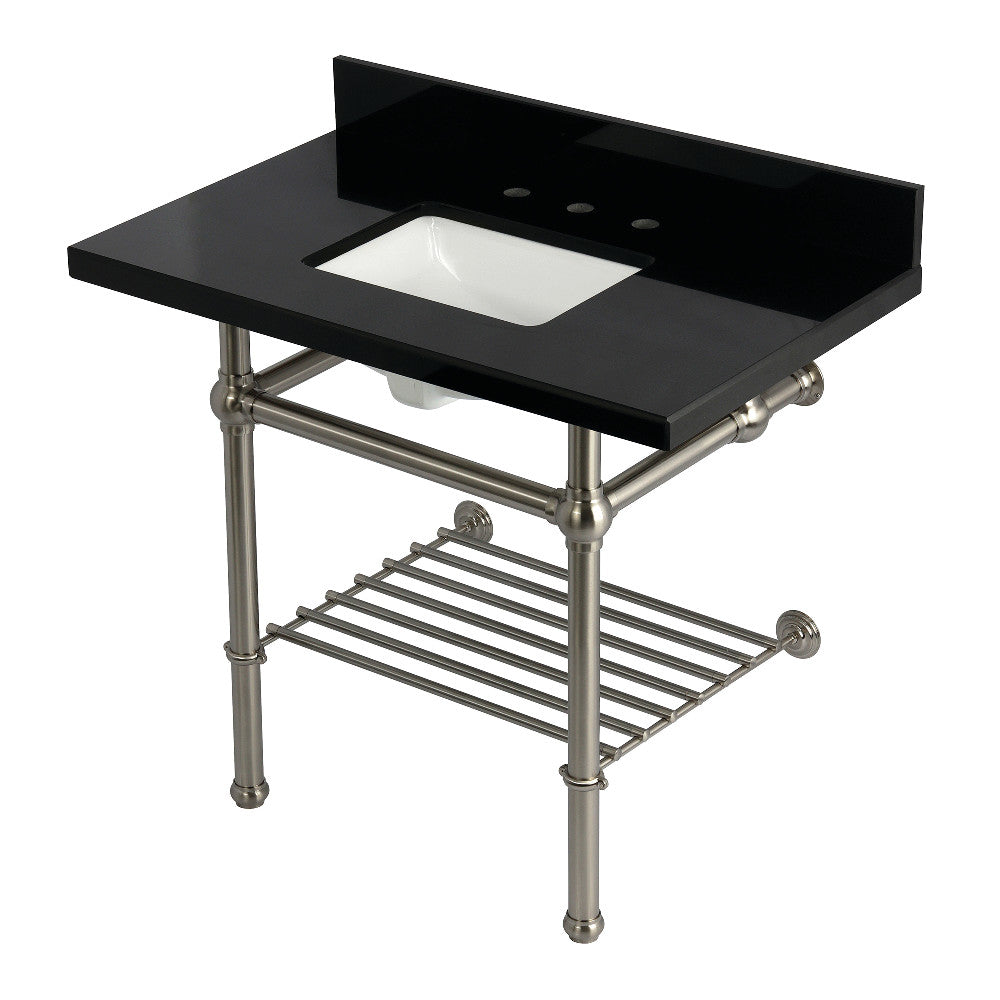 Templeton 36 Inch Console Sink in Brushed Nickel