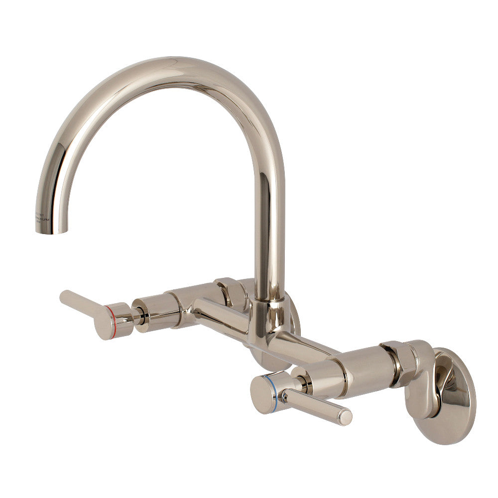 Concord Wall Mount Kitchen Faucet in Polished Nickel