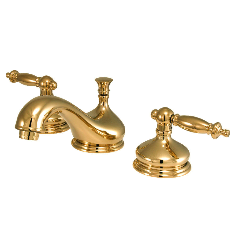Heritage Widespread Bathroom Faucet in Polished Brass