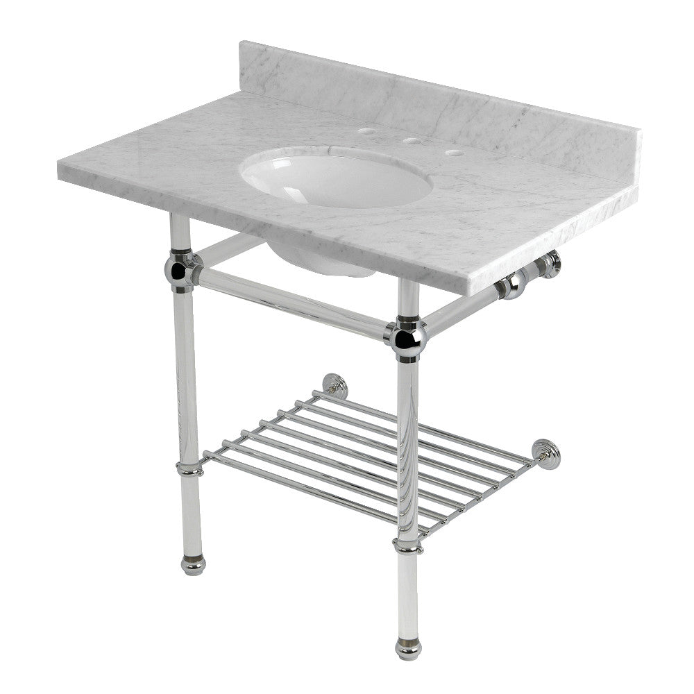 Templeton 36 Inch Console Sink in Carrara Marble