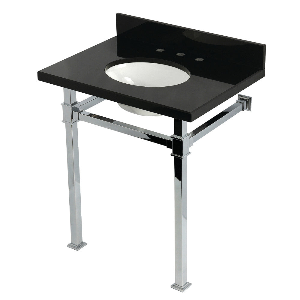 Monarch 30 Inch Console Sink in Polished Chrome
